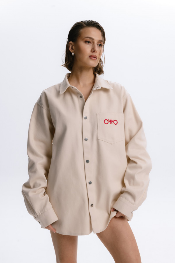 Рубашка OYYO «Тишина силы» База капучино M-L