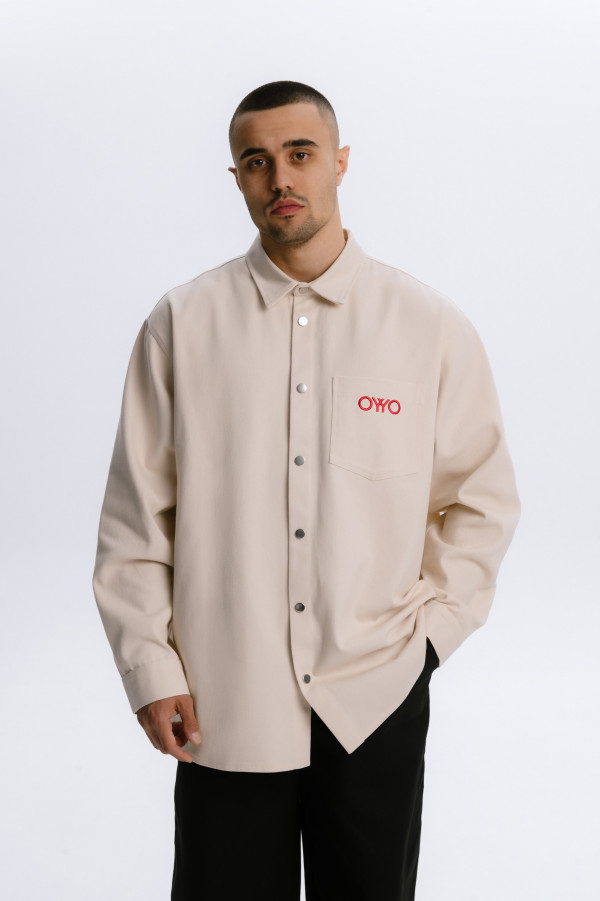 Рубашка OYYO «Тишина силы» капучино XS-S