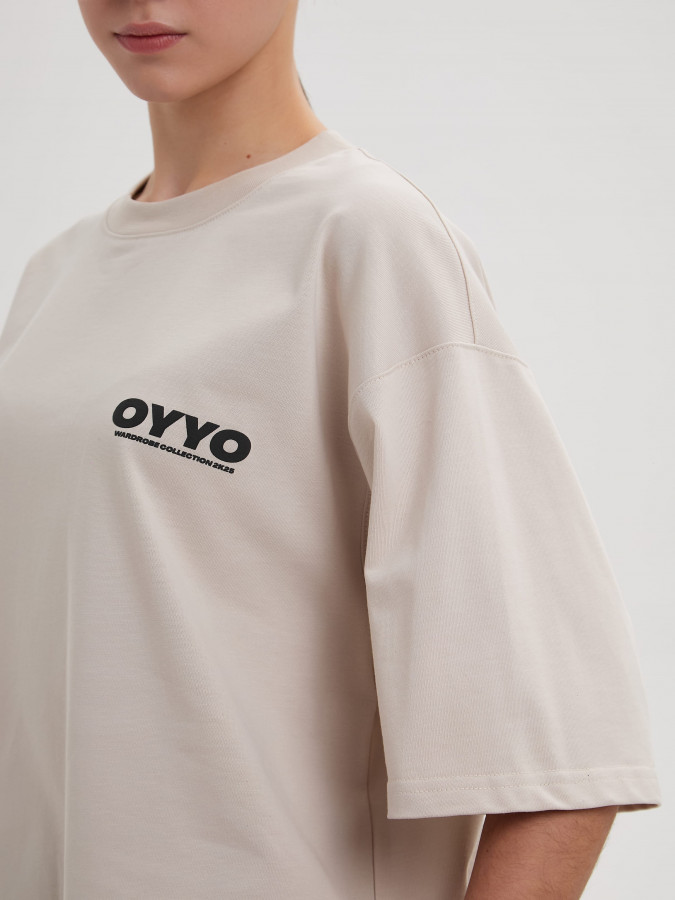 Футболка OYYO 2K25 бежевая L
